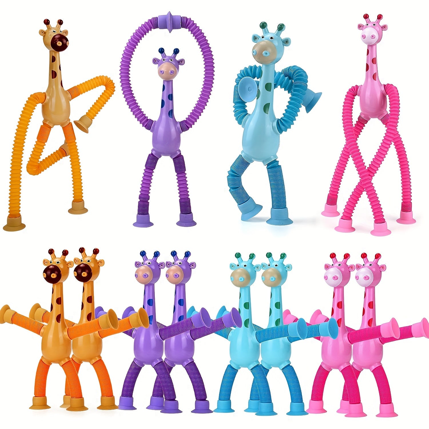 Cartoon Zuignap Giraffe Speelgoed | Educatief & Stressverlagend | Perfect Cadeau voor Kerst, Thanksgiving & Nieuwjaar!