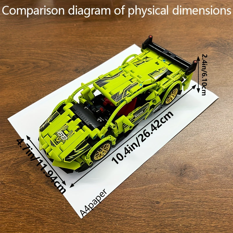 Doe-Het-Zelf Raceauto Bouwpakket | Snelheidsauto Bouwblok Leerzaam Constructiespeelgoed Voor Kinderen