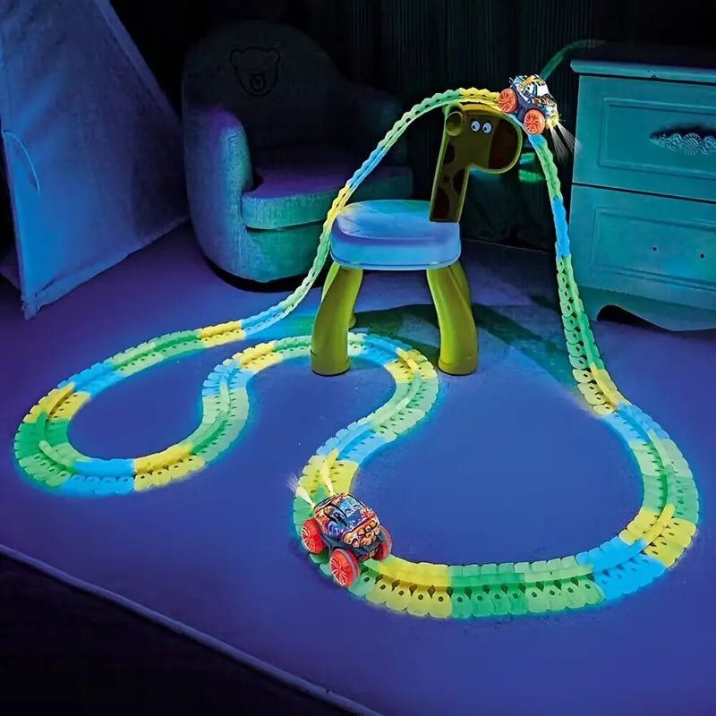 Race Speelgoed Set Glow in The Dark l Baby, Peuters en Jongens 1, 2, 3, 4+ Jaar