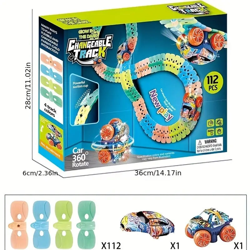 Race Speelgoed Set Glow in The Dark l Baby, Peuters en Jongens 1, 2, 3, 4+ Jaar