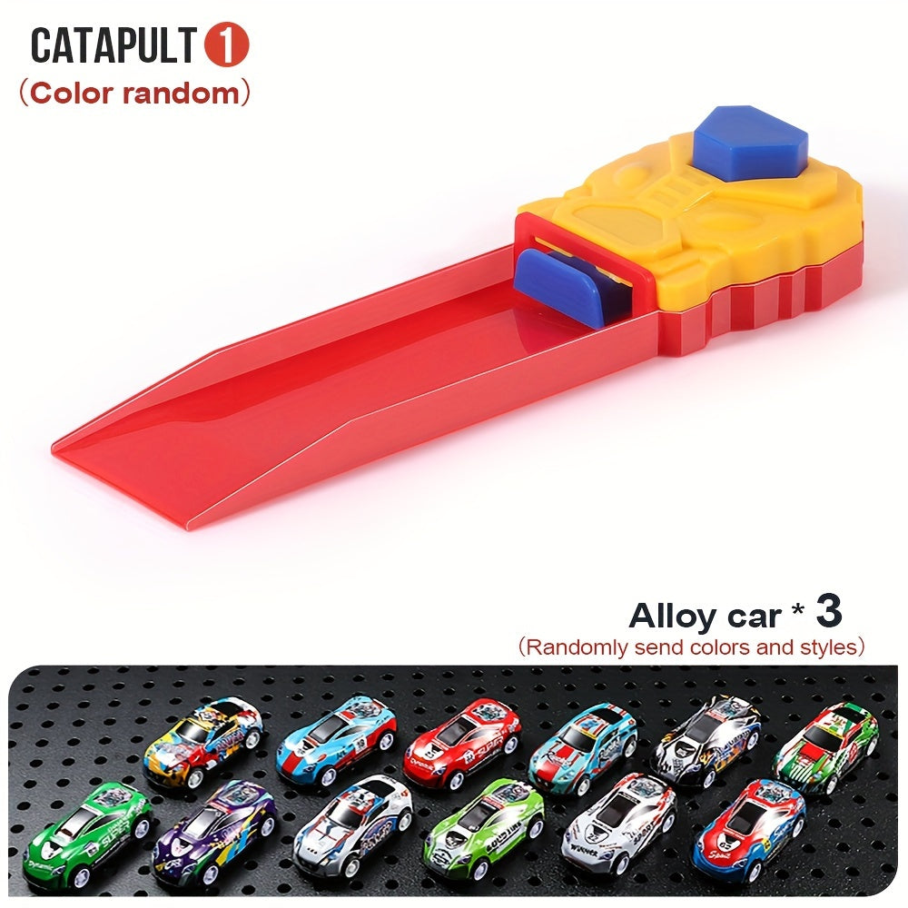 Alloy Race Auto Speelgoed met Lanceerfunctie | Educatief Speelgoed met Katapult voor Kinderen van 1, 2, 3 Jaar en Ouders