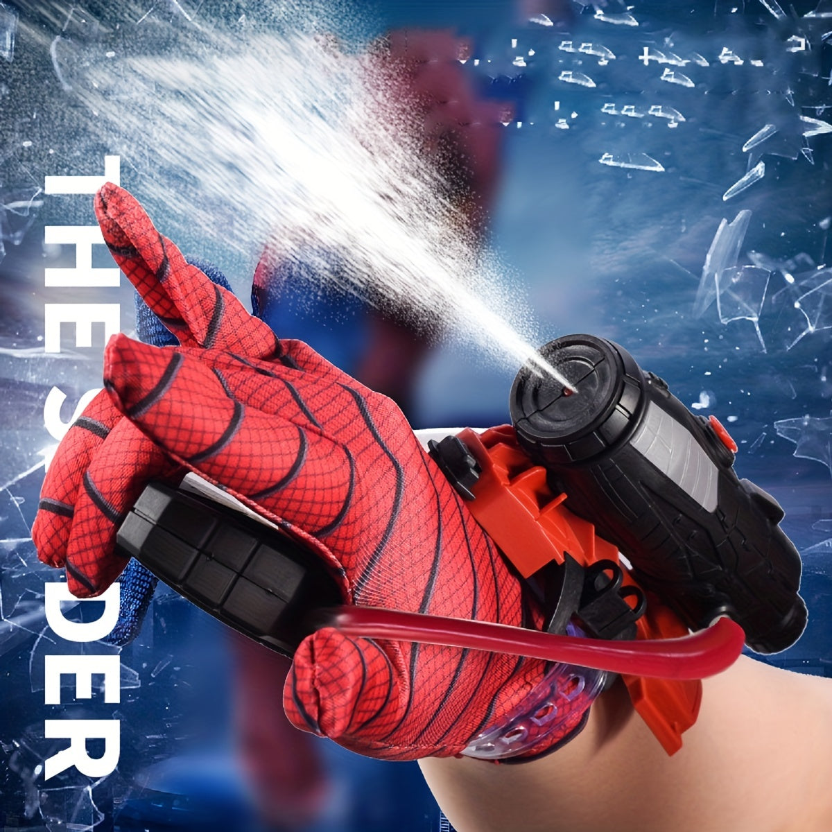 Spider Pols Waterpistool - Superheld Cosplay Armband, Langbereik Handbediend Water Speelgoed, Perfect voor Zomer, Kerst & Halloween Cadeau