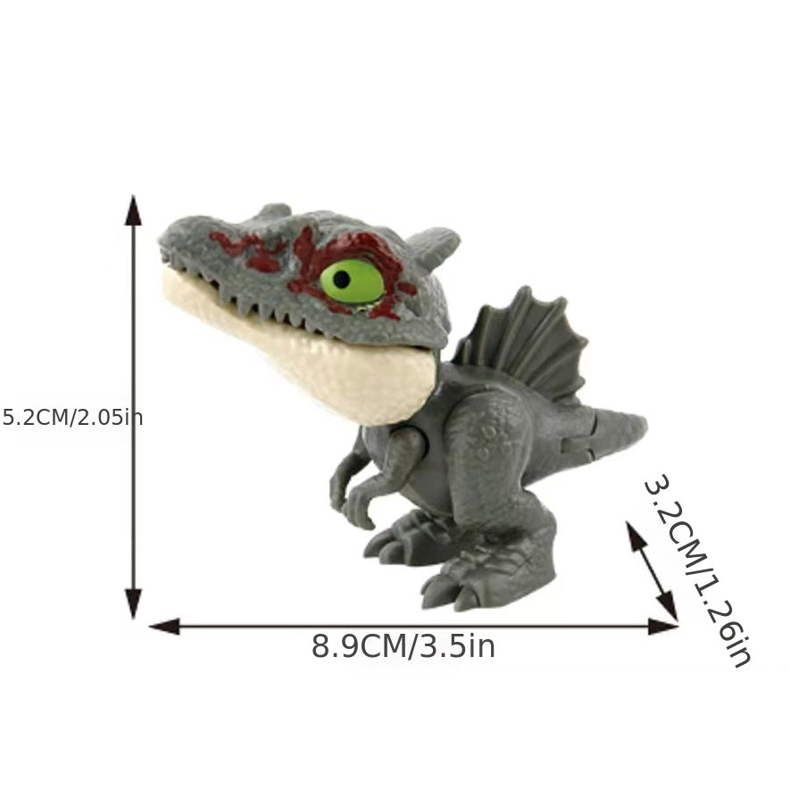 Bijtende Vinger Dinosaurusspeelgoed | Simulatie Jurassic Speelgoed met Gewrichten | Cadeau voor Kerst, Halloween & Thanksgiving