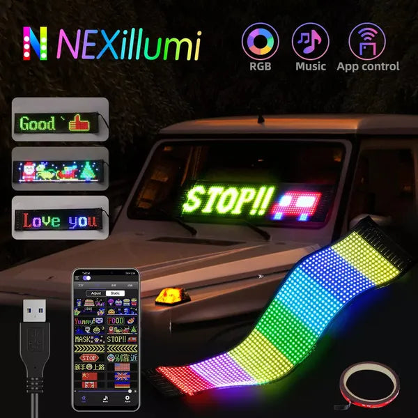 Led Sign Pro l LED Matrix Pixel Paneel l USB aansluiting l voor Thuis & Auto