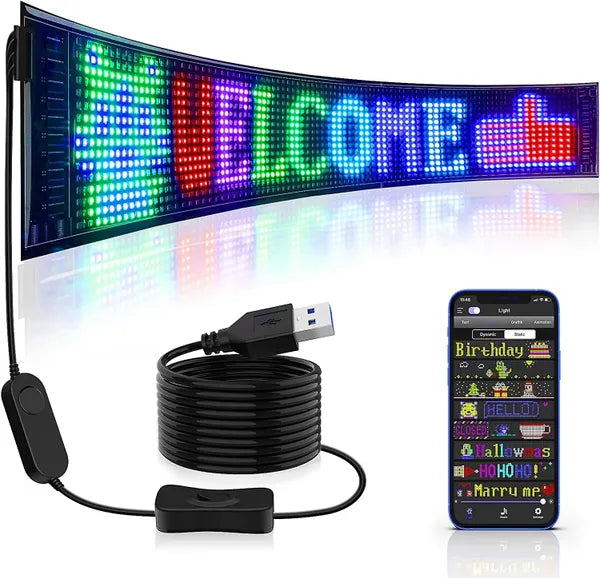 Led Sign Pro l LED Matrix Pixel Paneel l USB aansluiting l voor Thuis & Auto